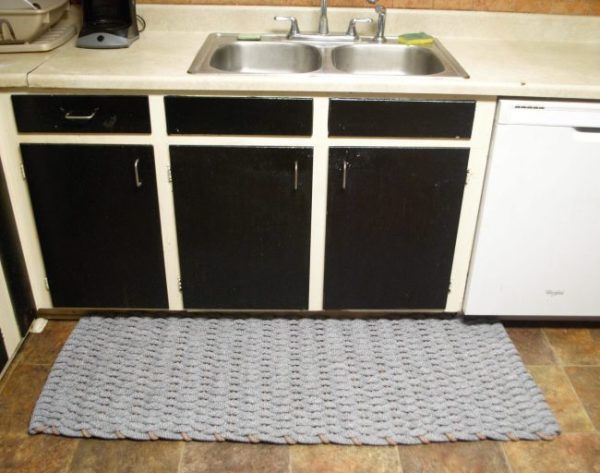 Rockport Kitchen Comfort Mat 24" x 60" #400 Gray with Tan insert