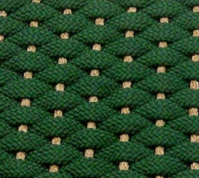 24 x 38 Green with offset Tan Stripe Rockport Rope Doormats 2438395 Indoor & Outdoor Doormats