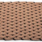 #233 Rockport Rope Door Mat Tan with Brown insert