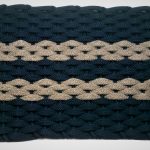 #312 Rockport Rope Mat Navy 2 Tan Stripes