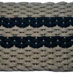 #314 Rockport Rope Mat Tan 2 Navy Stripes