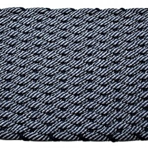 Rockport Rope Door Mats 2034380 Indoor & Outdoor Doormats Black w/ Gray Stripes with Gray Insert 20 x 34