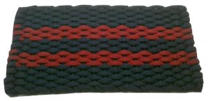 #357 Rockport Rope Mat Navy 2 Red Stripes