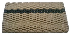 #392 #392 Rockport Rope Mat Tan Navy offset stripe