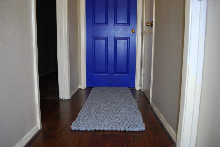 24 x 38 Green with offset Tan Stripe Rockport Rope Doormats 2438395 Indoor & Outdoor Doormats